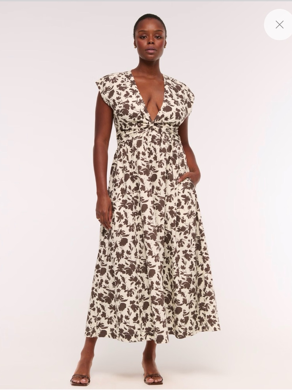 Abercrombie & Fitch Floral Twist-Front Maxi Dress
